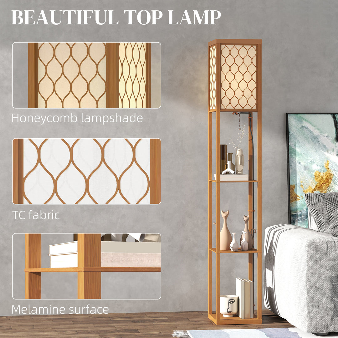 Three-Shelf Standing Lamp - Natural