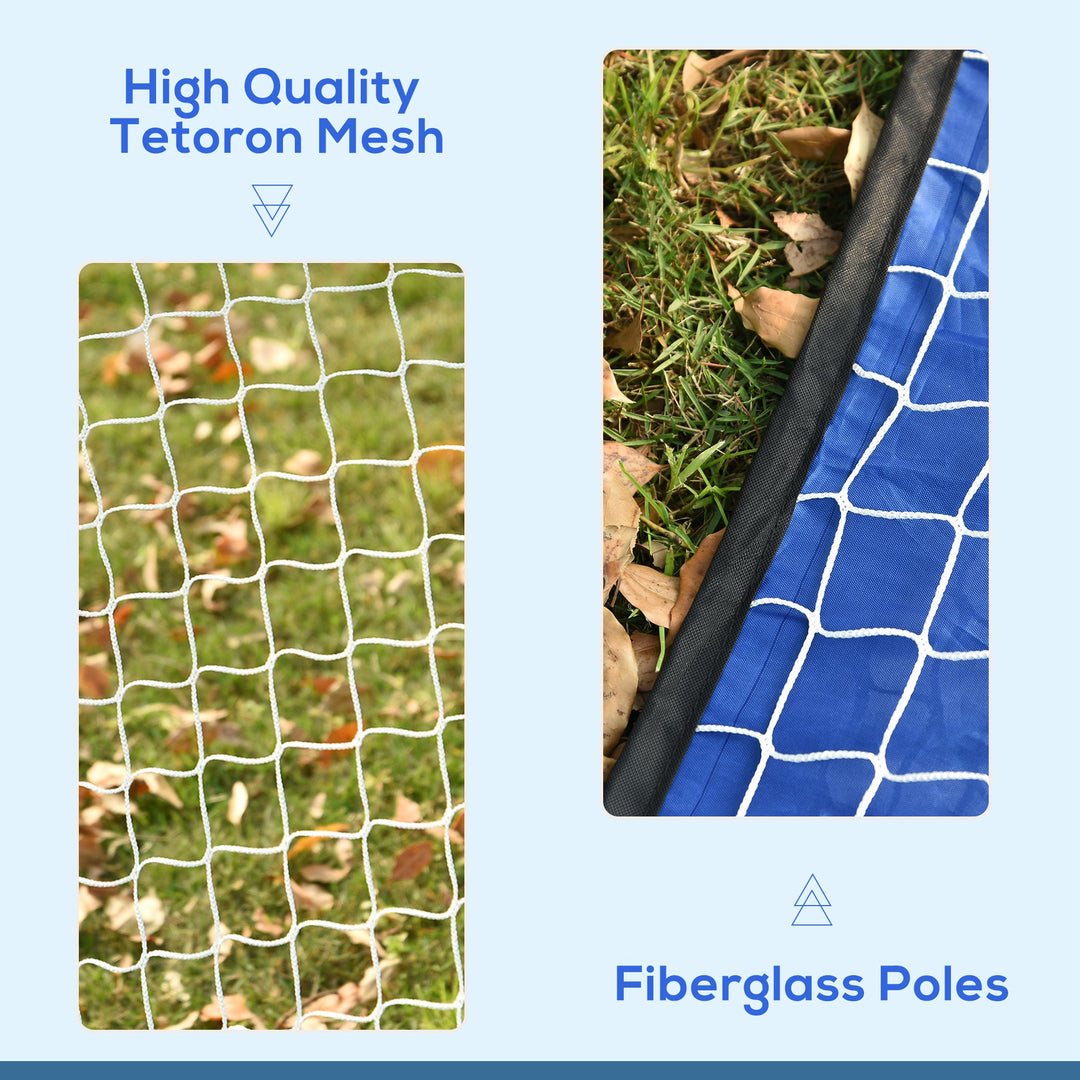 HOMCOM Pop-Up Soccer Goals: Portable Practice Nets for Outdoor Play, Garden Sports Fun | Aosom UK