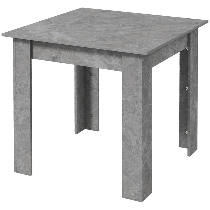 HOMCOM Square Dining Table, Modern Dining Room Table with Faux Cement Effect, Space Saving Small Dining Table for 2, Cement Grey | Aosom UK