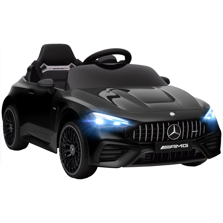 MCL Licensed Mercedes AMG Kids Electric Car, 12V Ride On Car with Dual Motors, Remote Control for 3-6 Years, Black