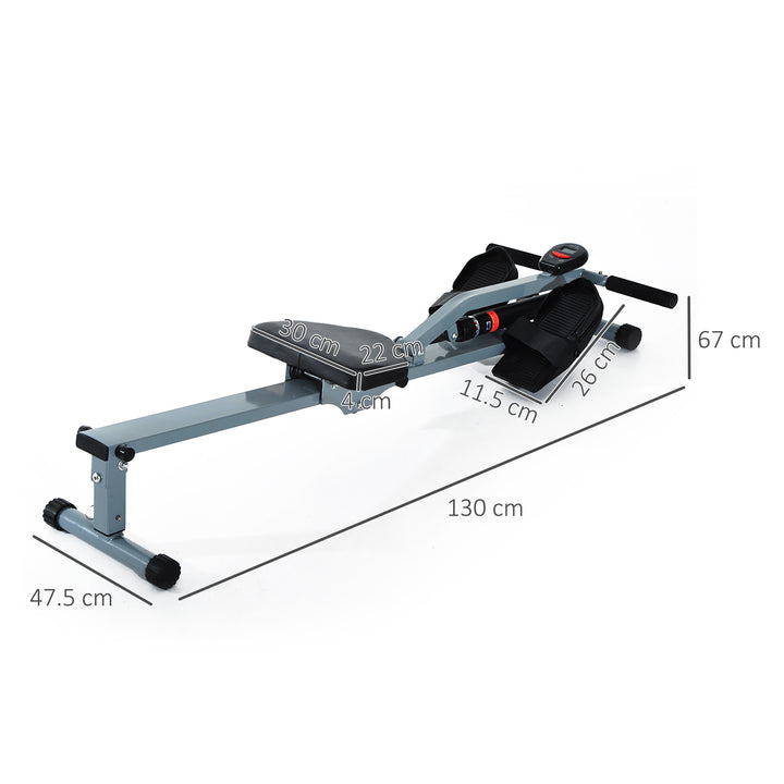 HOMCOM Rowing Machine W/ Monitor