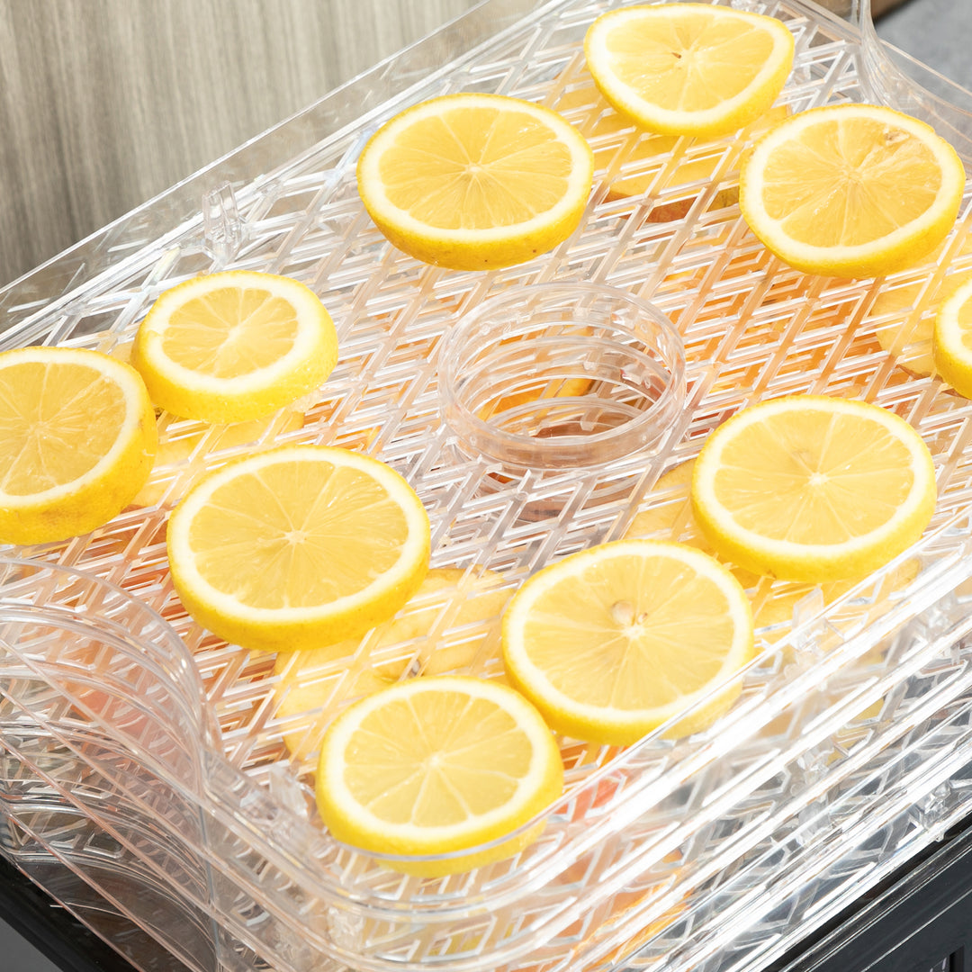 MCL 5 Tier Food Dehydrator, 245W Stainless Steel Food Dryer Machine with Adjustable Temperature, Timer and LCD Display for Drying Fruit, Meat, Vegetable, Jerky and Pet Treat, Black