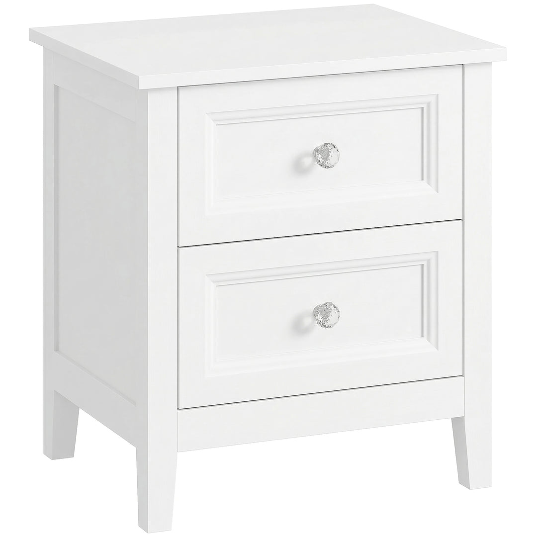Nightstand with 2 Drawers Modern Bedside Table for Bedroom Living Room