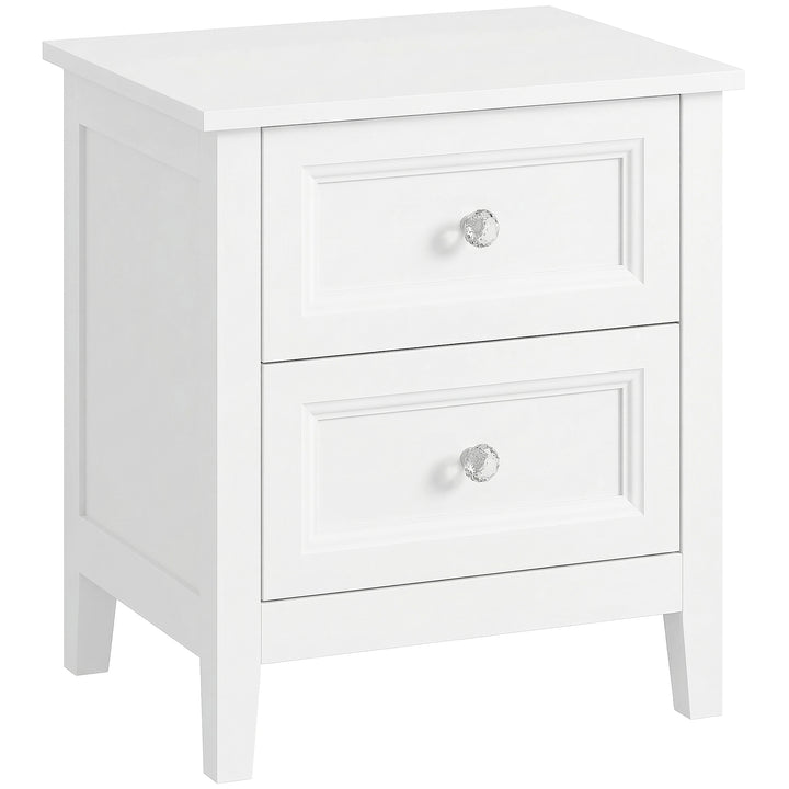 Nightstand with 2 Drawers Modern Bedside Table for Bedroom Living Room