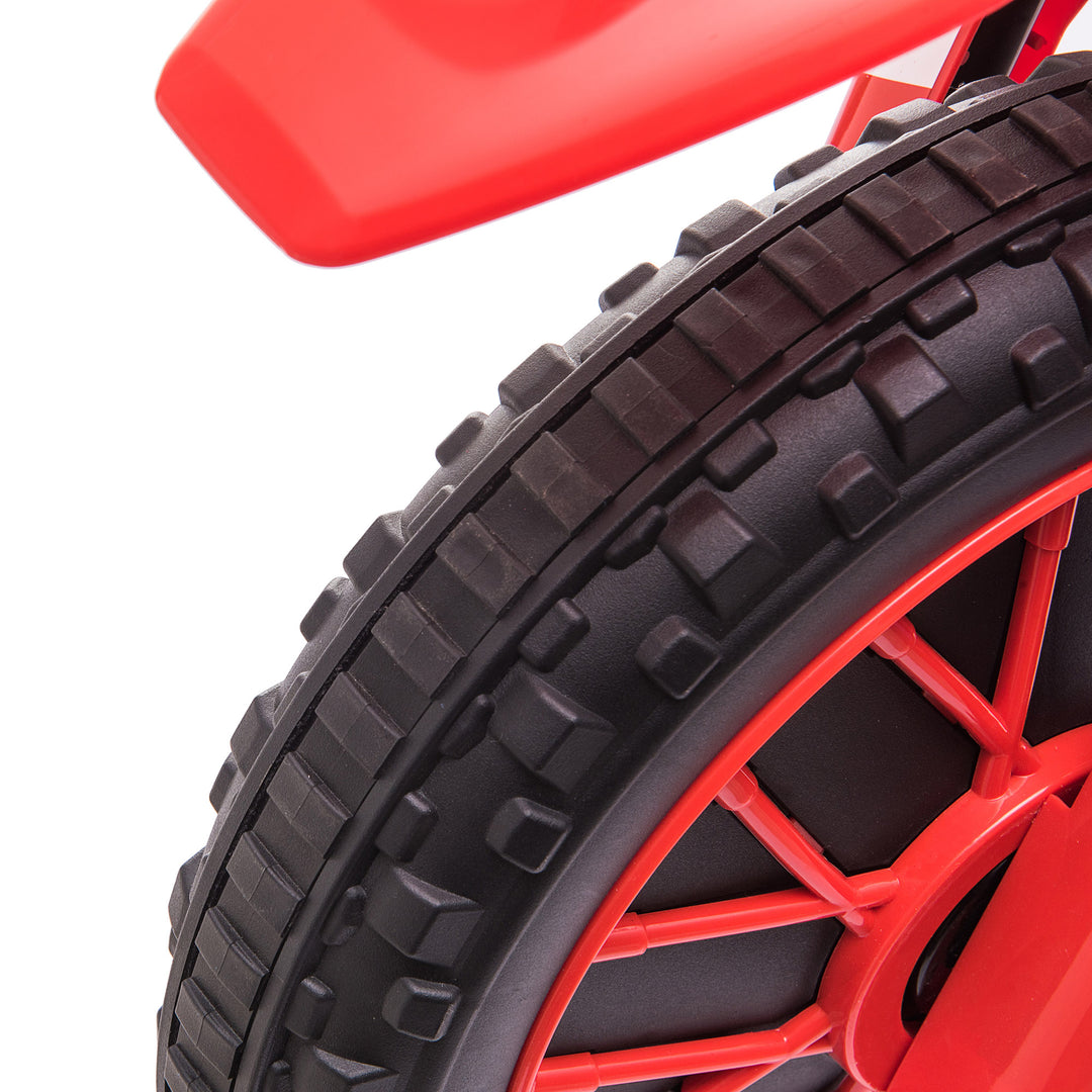 HOMCOM Kids' Electric Motorbike: 12V Ride-On with Training Wheels, Youthful Thrill for Ages 3-6, Red | Aosom UK