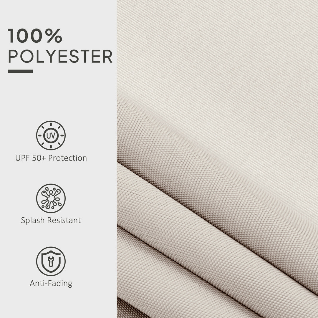 Awning Replacement Canopy, Water Resistant UPF 50+ Sun Shade Cover for 3 x 2.5 m Garden Awning (Fabric Only), Cream White