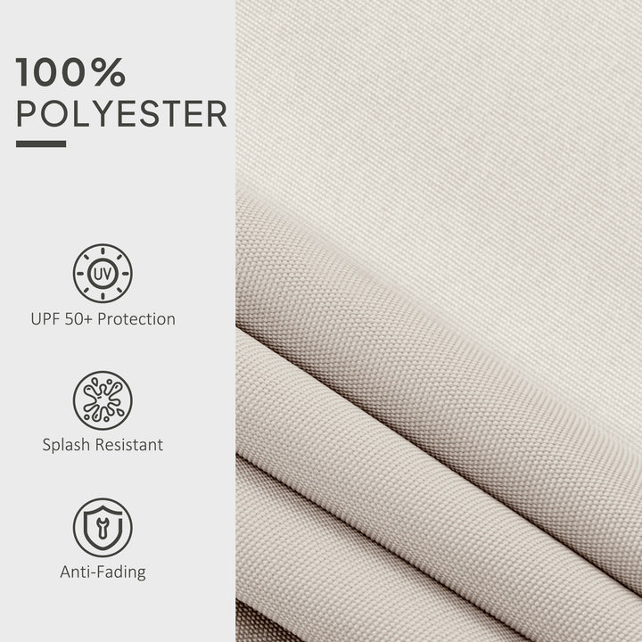 Awning Replacement Canopy, Water Resistant UPF 50+ Sun Shade Cover for 3 x 2.5 m Garden Awning (Fabric Only), Cream White