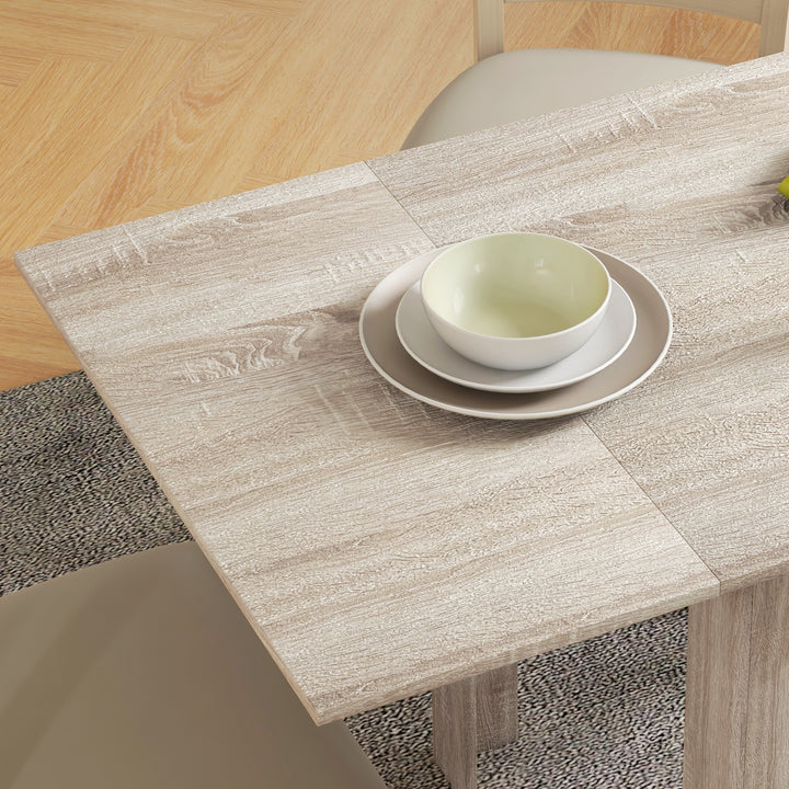Four-Seater Drop Leaf Dining Table - Wood Effect