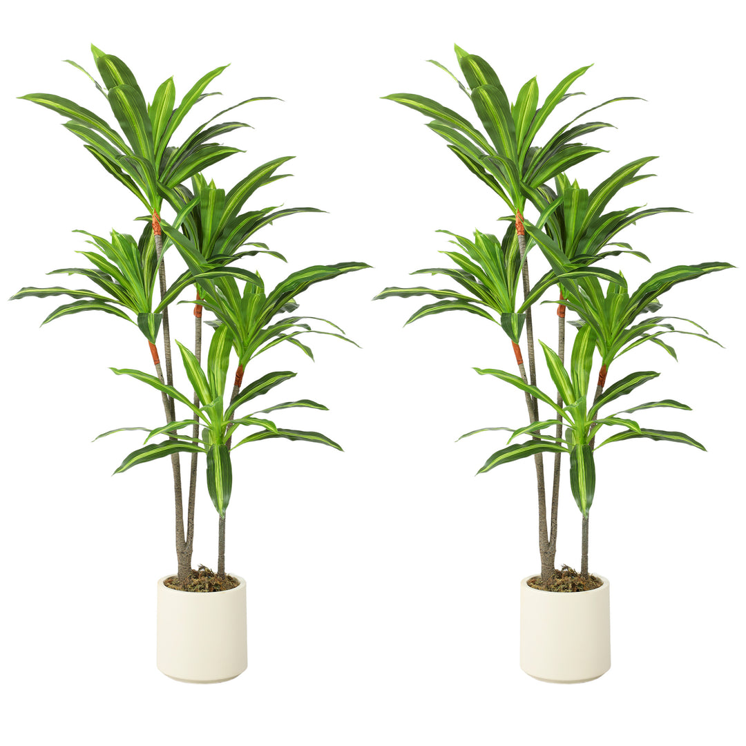 150cm Lifelike Fake Tree, Artificial Dracaena Tree with Bendable Trunk