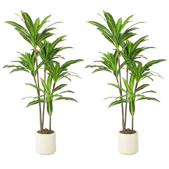 150cm Lifelike Fake Tree, Artificial Dracaena Tree with Bendable Trunk