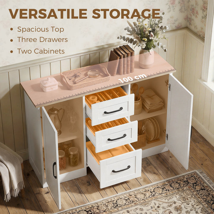 Sideboard Storage Cabinet, Modern 110 cm Buffet Storage Cabinet with - view 4