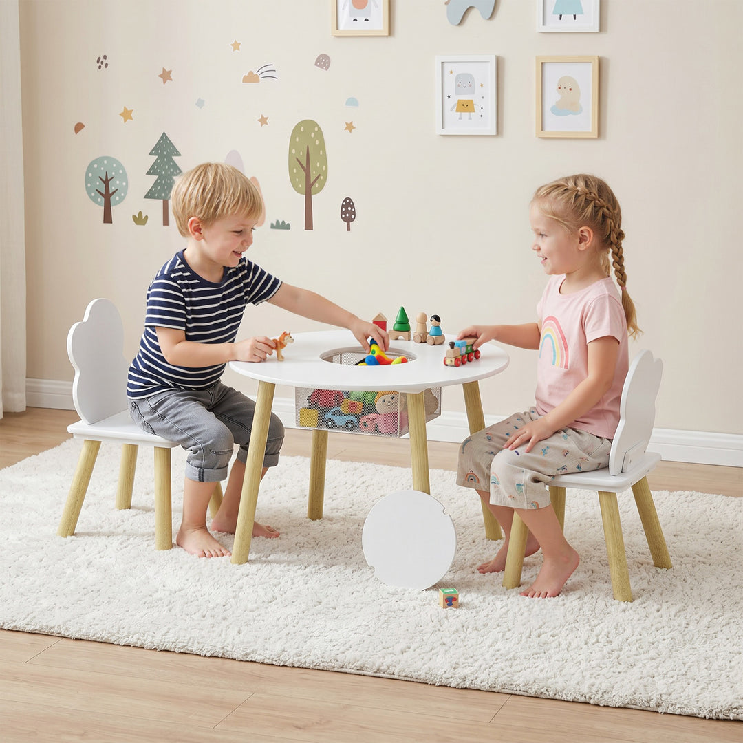 Kids Table and Chairs Set with Storage Bag Toddler Table and Chairs Se