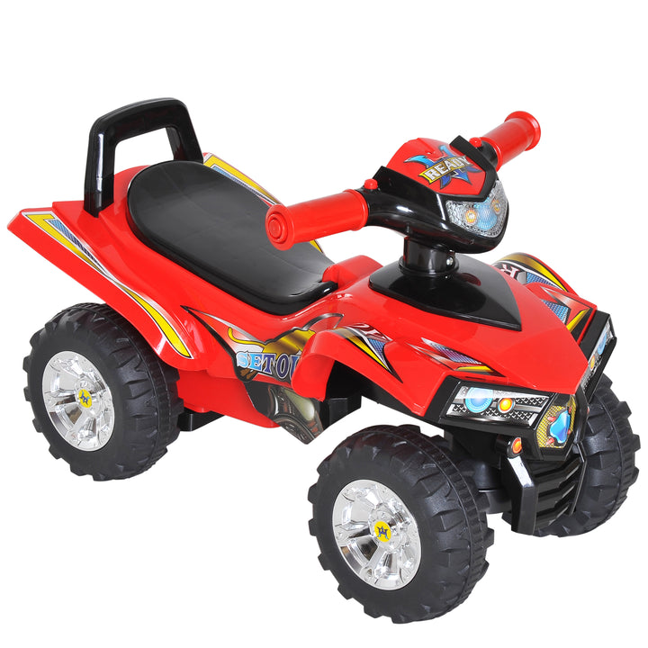 HOMCOM Kids Ride On Quad Bike, 60Lx38Wx42H cm-Red | Aosom UK