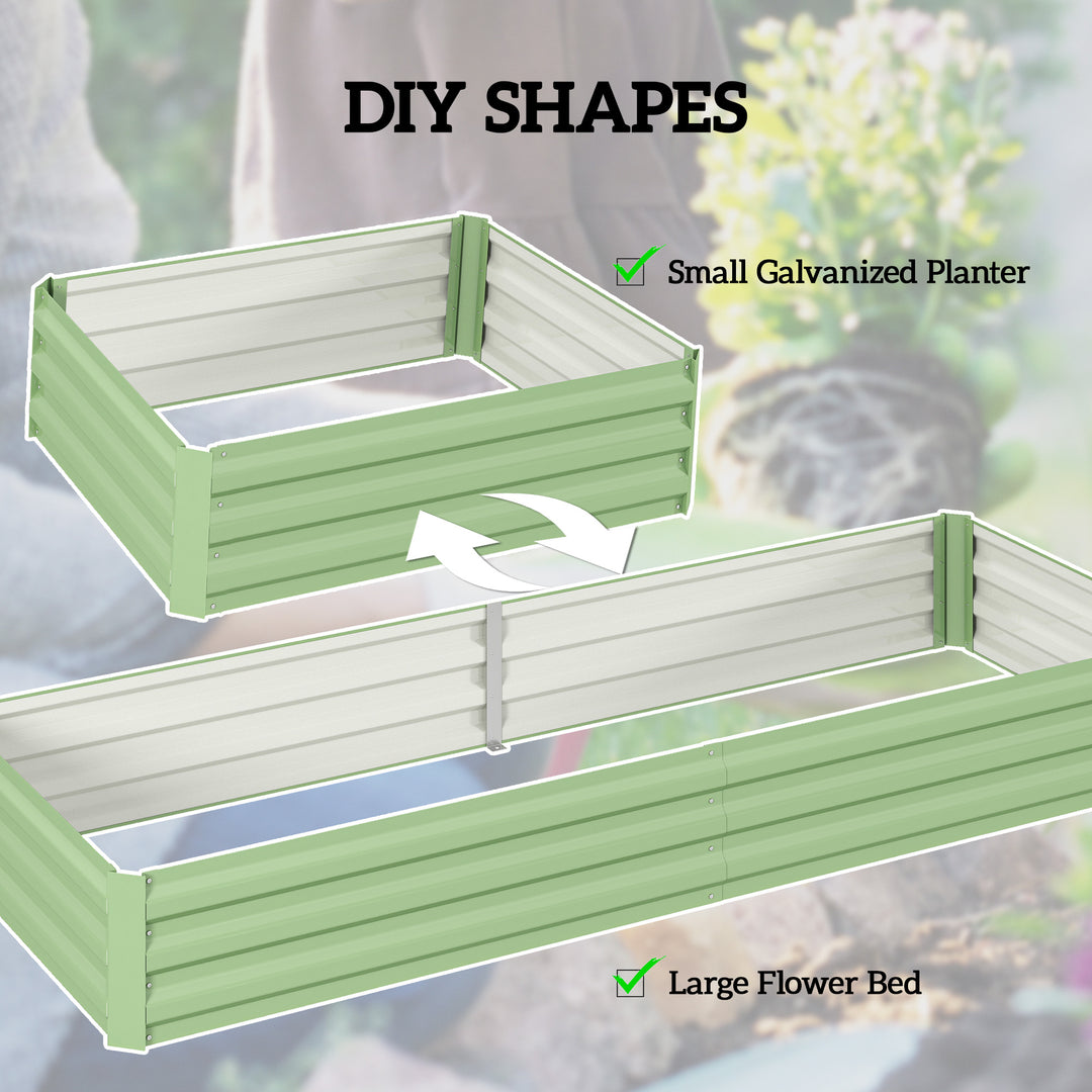 Metal Raised Garden Bed Planter Box Outdoor Planters for Growing Flowe