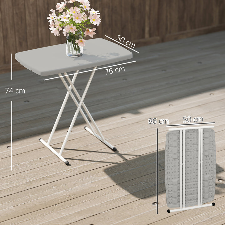Minimal Folding Outdoor Table - Grey/White