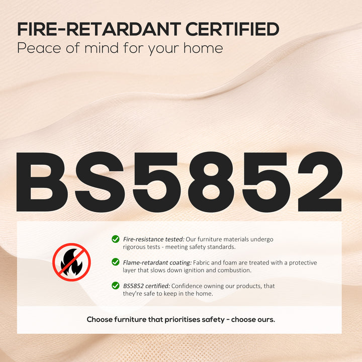 Office Chair with Adjustable Headrest, Spring Pack, Curved Line, Boucle Fabric - Pale