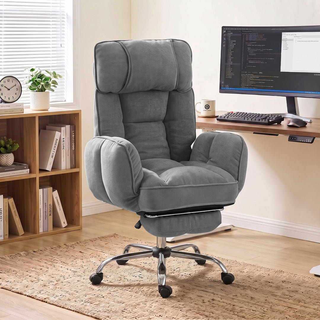 Executive Office Chair Height Adjustable Desk Chair Reclining Flip-up - view 2