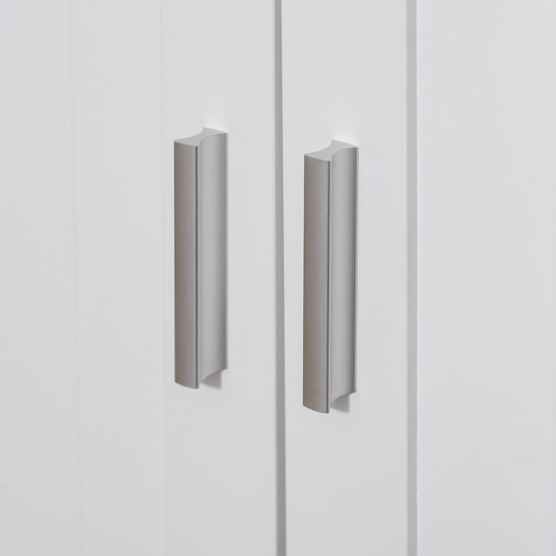 MCL Wooden Cat Litter Box Enclosure Furniture with Adjustable Interior Wall & Large Tabletop for Nightstand, White