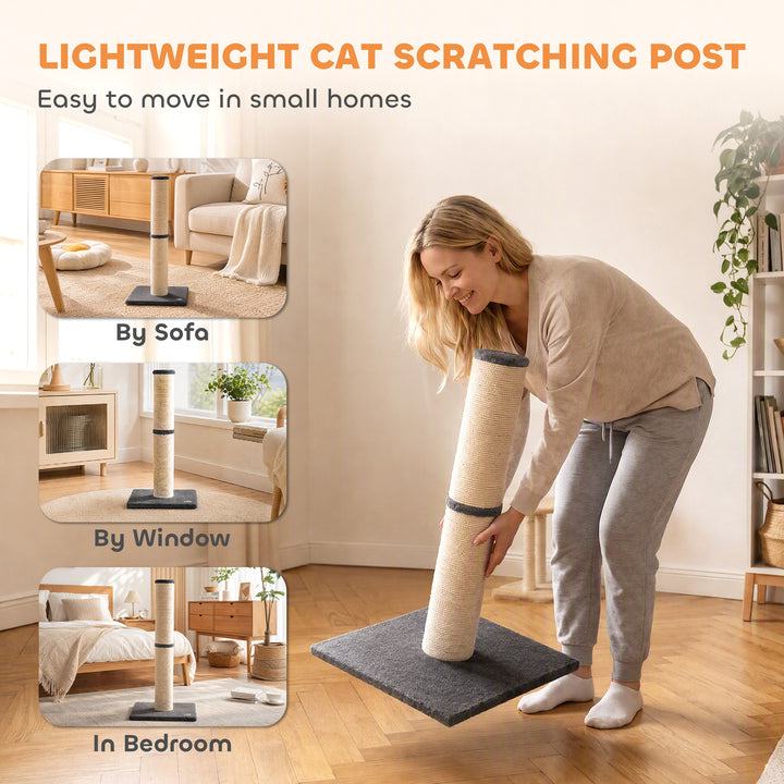 Cat Scratching Post, 80cm Tall Cat Scratch Post with Sisal Rope - view 4