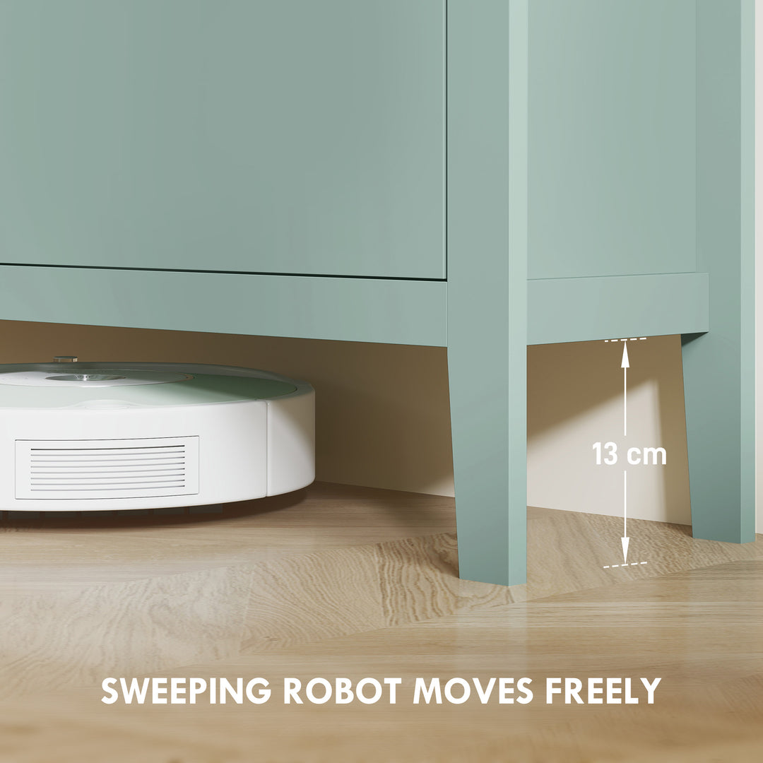 Modern Four-Drawer Shoe Cabinet - Green