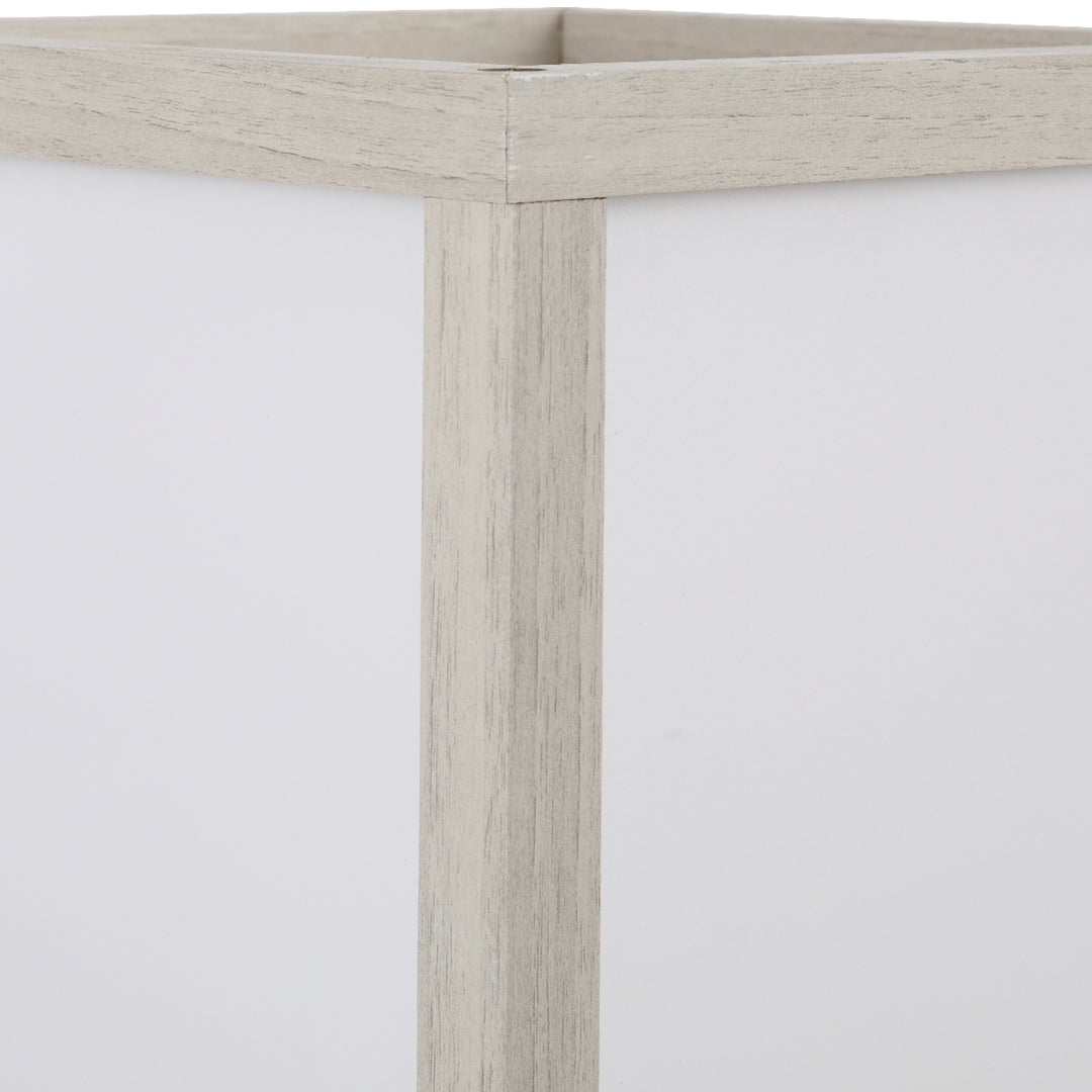 MCL 3-Tier Floor Lamp, Floor Light with Storage Shelf, Reading Standing Lamp with Acrylic Shade for Living Room, Bedroom, Kitchen, Dining Room, Office, Dorm, 160cm, Oak