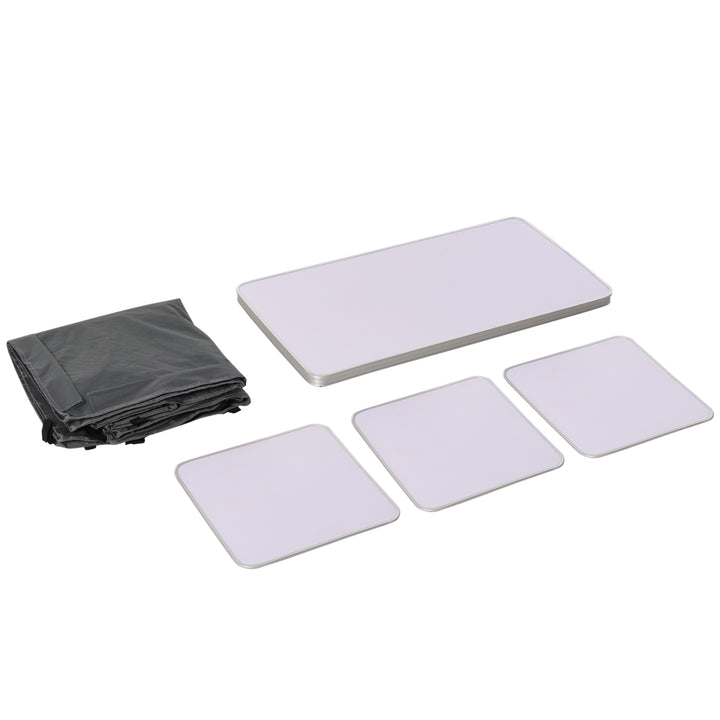 MCL Aluminum Camping Cupboard, Camping Kitchen Station Cook Table with 3-Shelf, Storage Organiser for BBQ Party Picnic