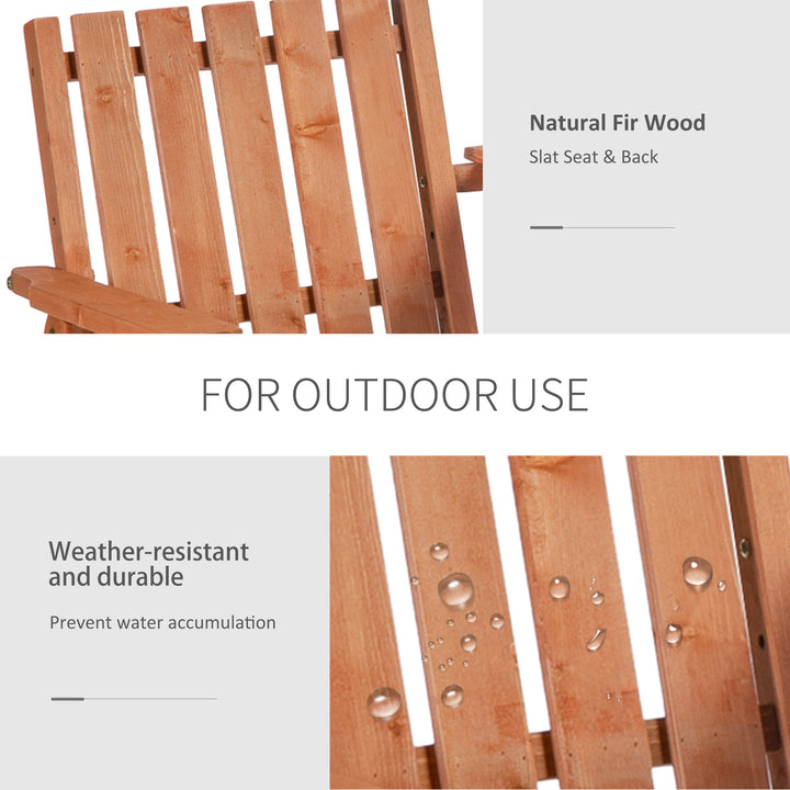 MCL 2-Seater Fir Wood Bench w/ Centre Table