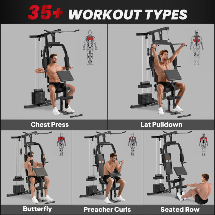 Multi Gym Equipment, 45KG Weight Stack, Chest Press, Butterfly Press - view 4