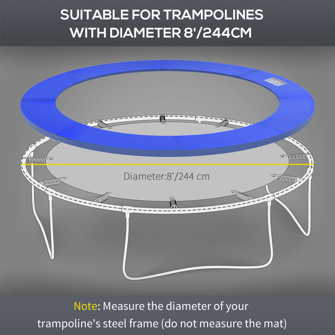 Φ244cm Trampoline Pad Pads Replacement Trampoline Accessories Safety Surround Pads Padding - 8ft Blue