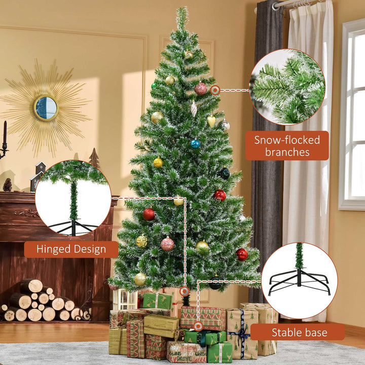 HOMCOM Christmas Tree 2.1M W/ Metal Stand