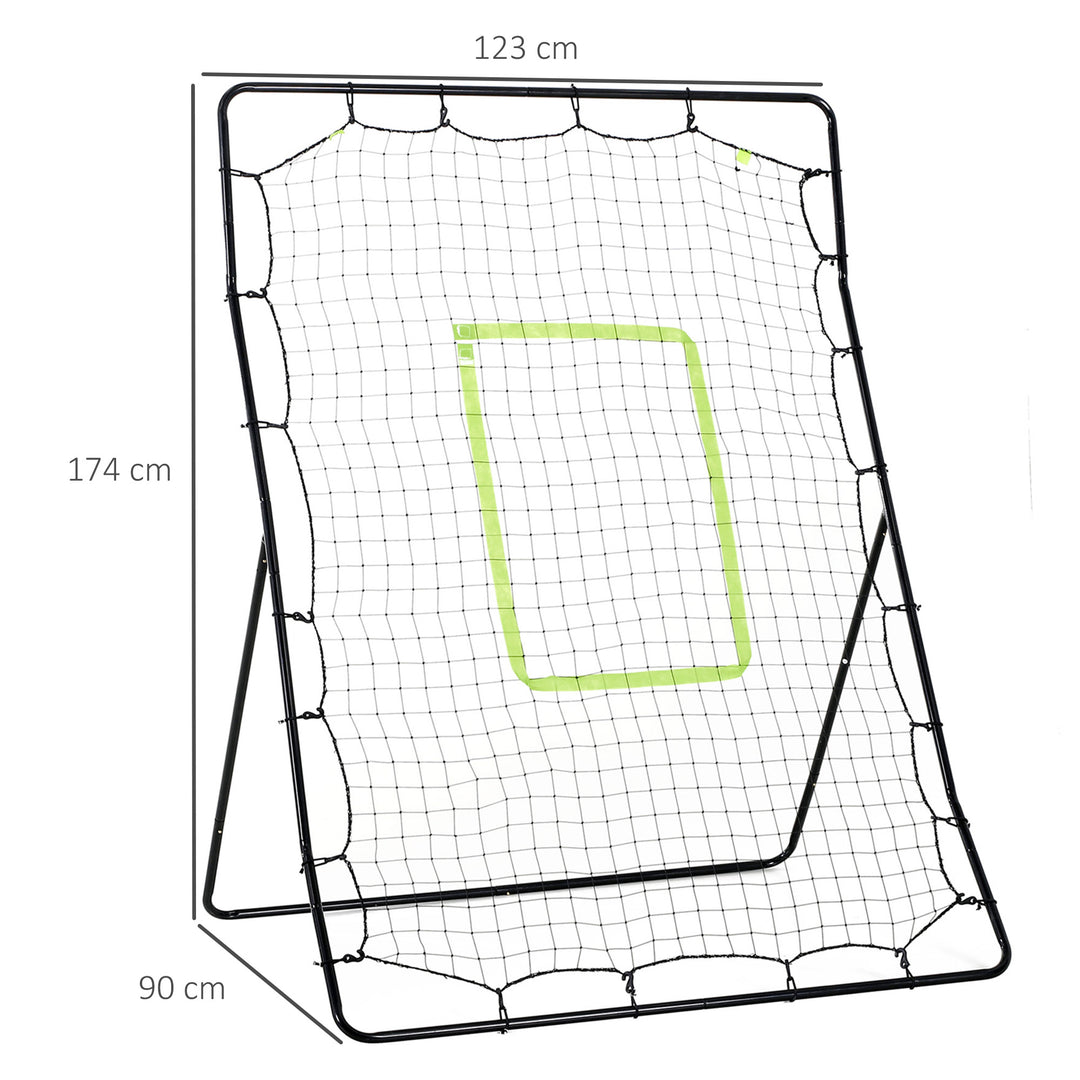 HOMCOM Football Rebounder Net Kids Adults Soccer Game Spot Baseball Softball Training Aid Practise Target Strike Shot Goal Play | Aosom UK