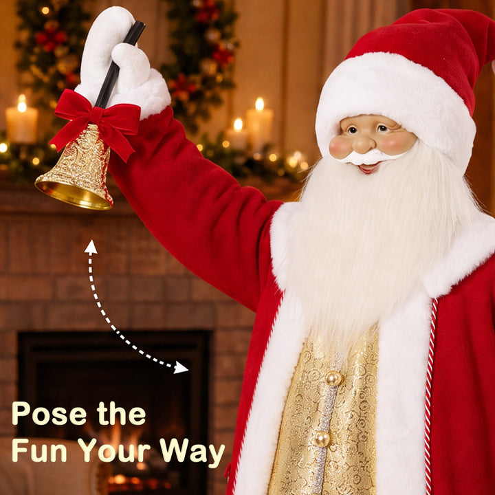 5ft Life Size Singing Santa Claus, Standing Christmas Animated Santa - view 6