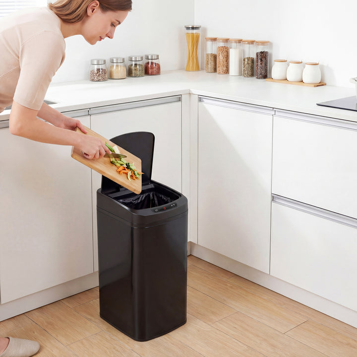 12L Sensor Bin, Automatic Touchless Motion Sensor Kitchen Bin with Fingerprint Resistant Stainless Steel
