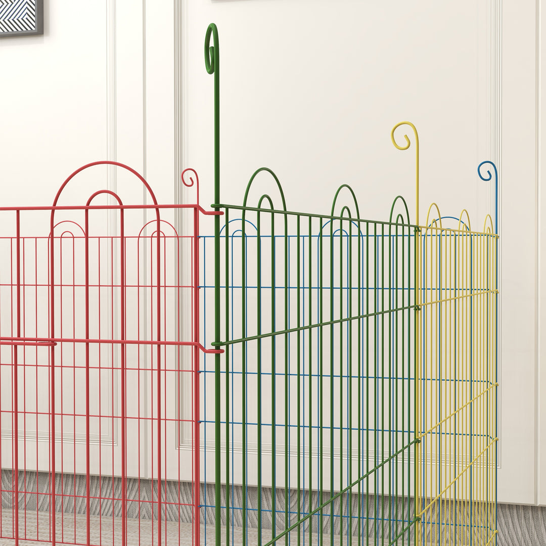 Pet Playpen Crate, with Eight Panels, Door, for Indoors and Outdoors, 60H x Φ156cm