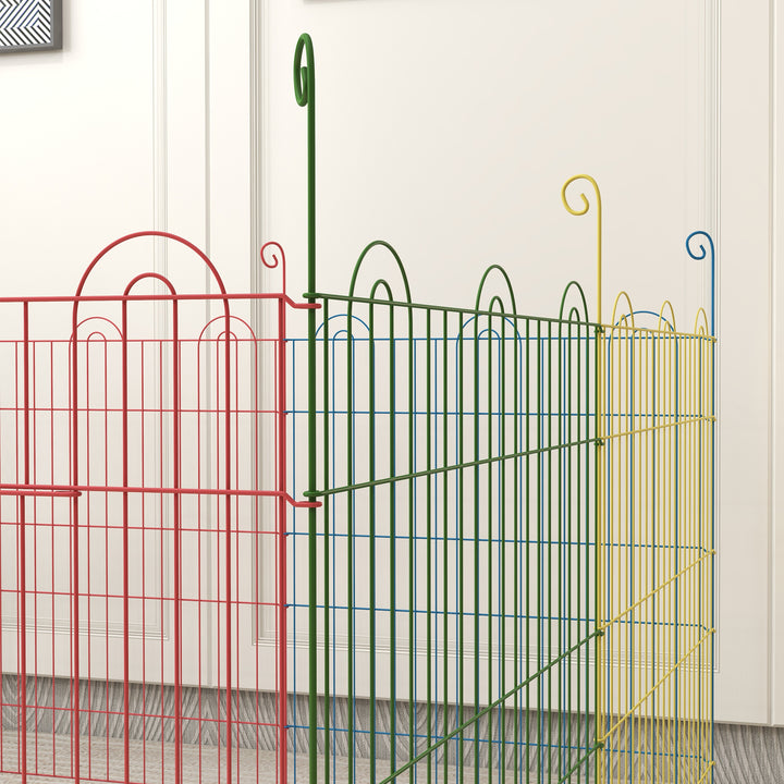 Pet Playpen Crate, with Eight Panels, Door, for Indoors and Outdoors, 60H x Φ156cm