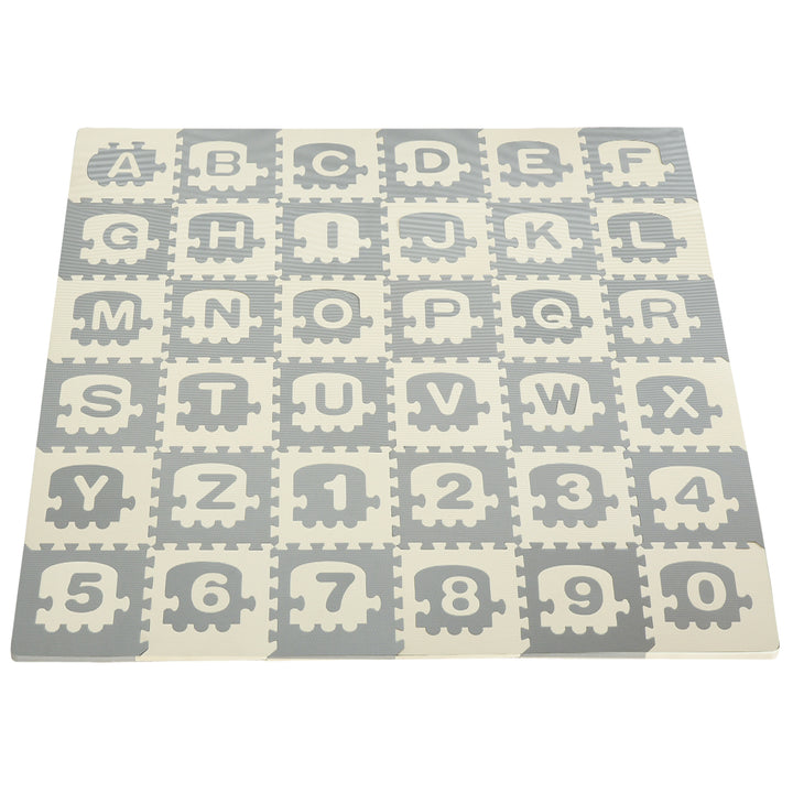 36Pcs Foldable Baby Foam Play Mat for Kids EVA Soft Jigsaw Floor Tiles Toddler Educational with Alphabet and Numbers Anti-Slip Crawling Learning 31.5 x 31.5