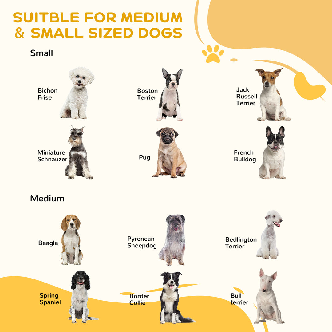 MCL Freestanding Dog Gate, Foldable Pet Fence, Indoor Barrier, Stair Gate with Support Feet, 155 x 76 cm, Brown