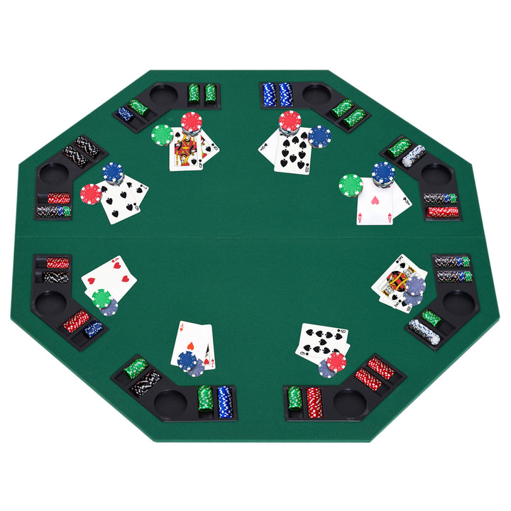 HOMCOM 1.2m/48Inch Foldable Poker Table W/ Carrying Bag