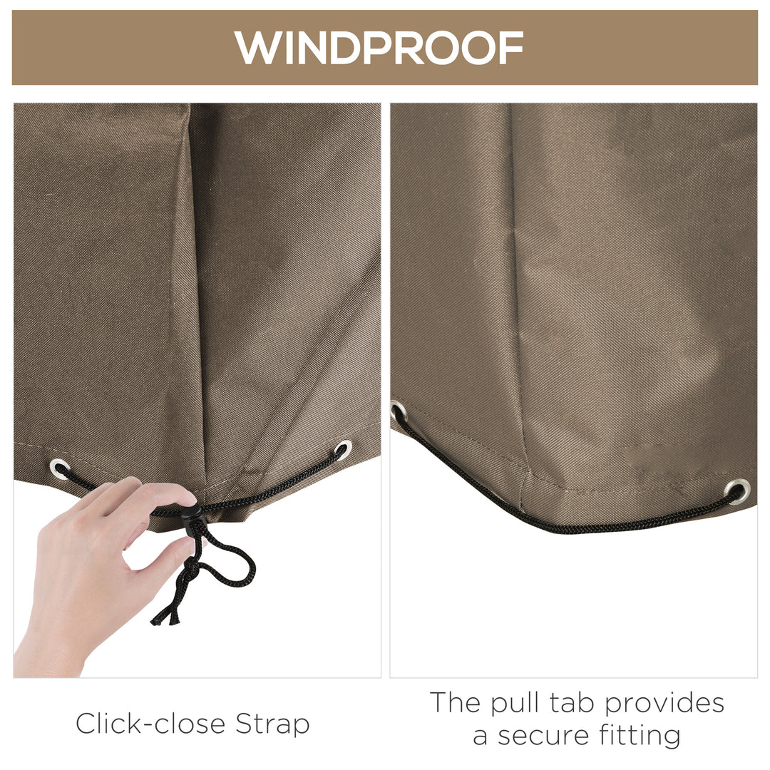 MCL 600D Oxford Patio Garden Furniture Dining Table Chair Set Cover Water Protector Waterproof Anti-UV – Beige