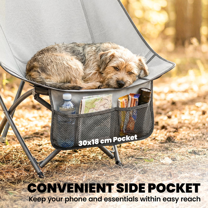 Camping Chair for Adults Heavy Duty Folding Camp Chair with Side Pocke