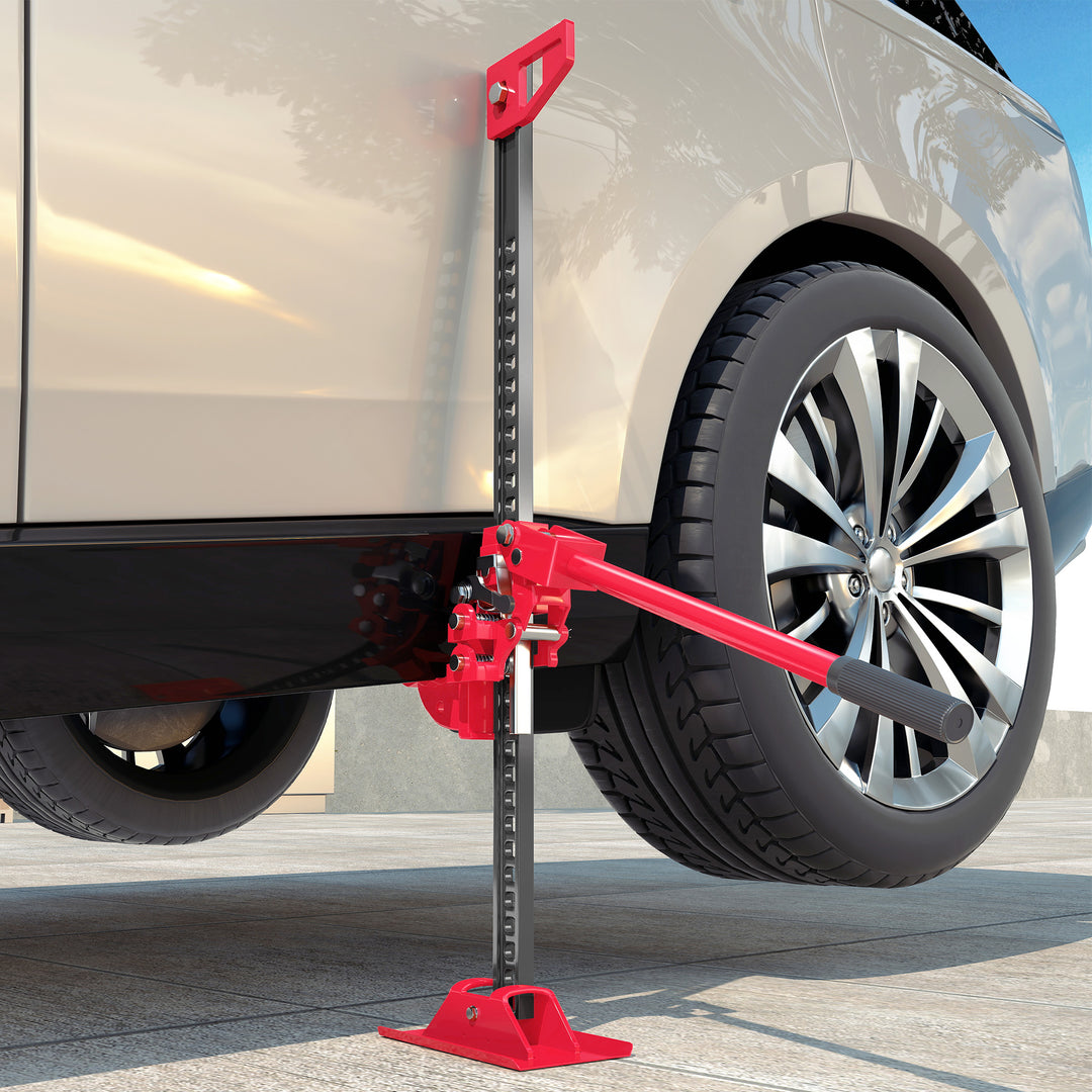 3 Tonne Farm Jack, 33" High Lift Jack for 4x4 Tractors Trucks Agricultural Lifting, Red