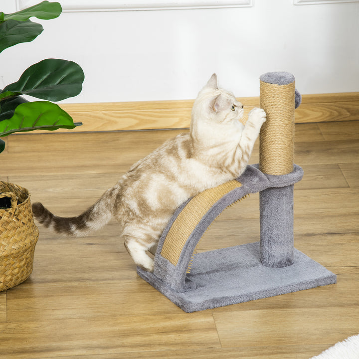 PawHut Cat Tree Tower, Indoor Climbing Activity Centre with Scratching Post, Massage Board, Hanging Toy, Grey | Aosom UK