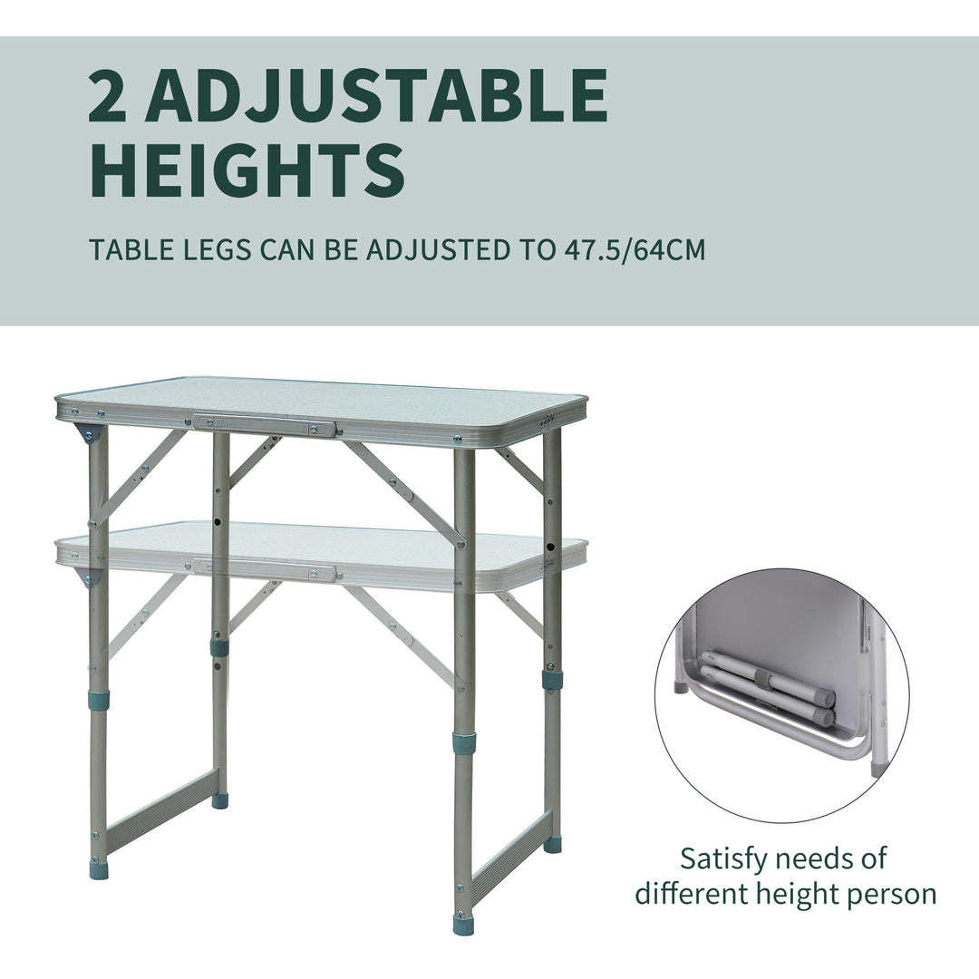 Patio Foldable Picnic Table-Silver