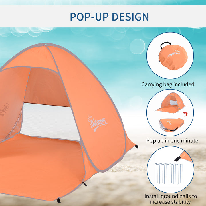MCL 2 Person Pop Up UV Shelter Shade-Orange