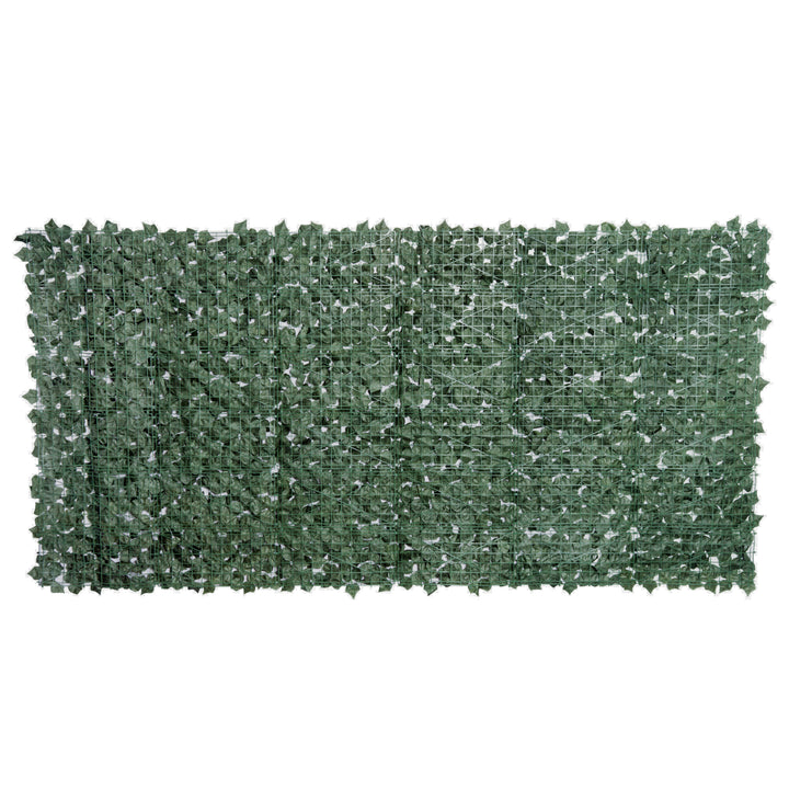 1-Piece Artificial Leaf Hedge Screen Privacy Fence Panel for Garden Outdoor Indoor Decor, Dark Green, 3M x 1.5M