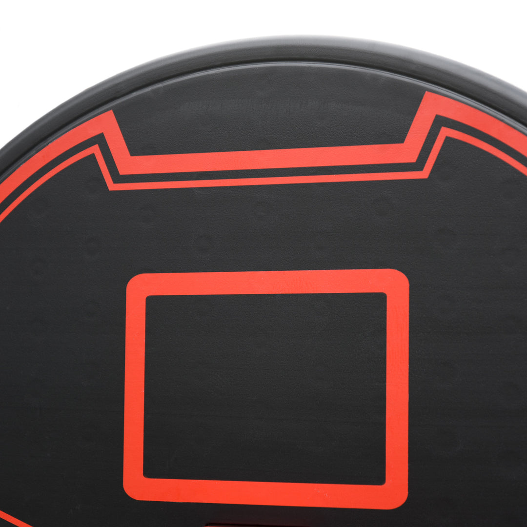 MCL Basketball Hoop Outdoor, Portable Basketball Hoop and Stand with Weighted Base, Portable on Wheels, 1.55-2.1m, for Teens, Juniors, Adults, Black