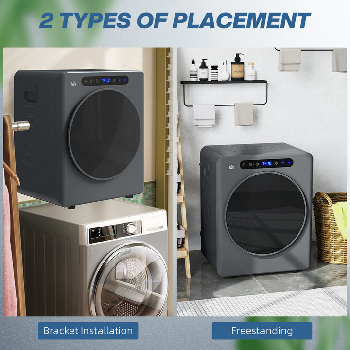 4kg Compact 40-60℃ Tumble Dryer - Grey