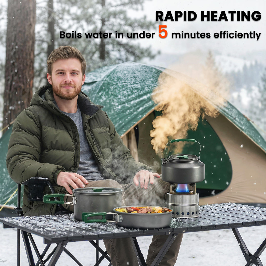 Camping Cookware Set for 2-3 People, Ultralight Aluminium Camping Cook