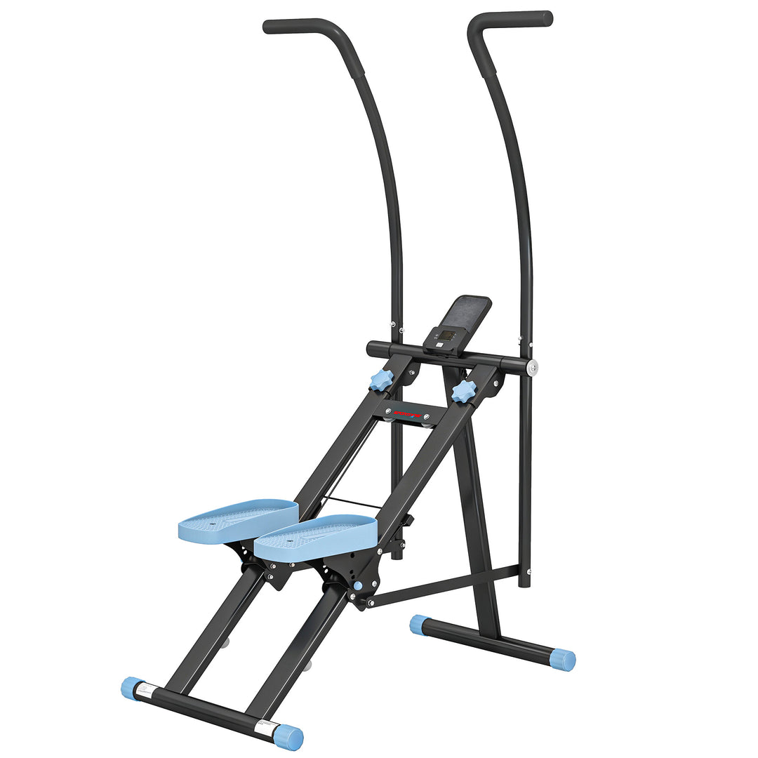 Stair Stepper for Home Gym Exercise, Vertical Climber Machine with LCD Monitor &amp; Adjustable Pedals for Workout