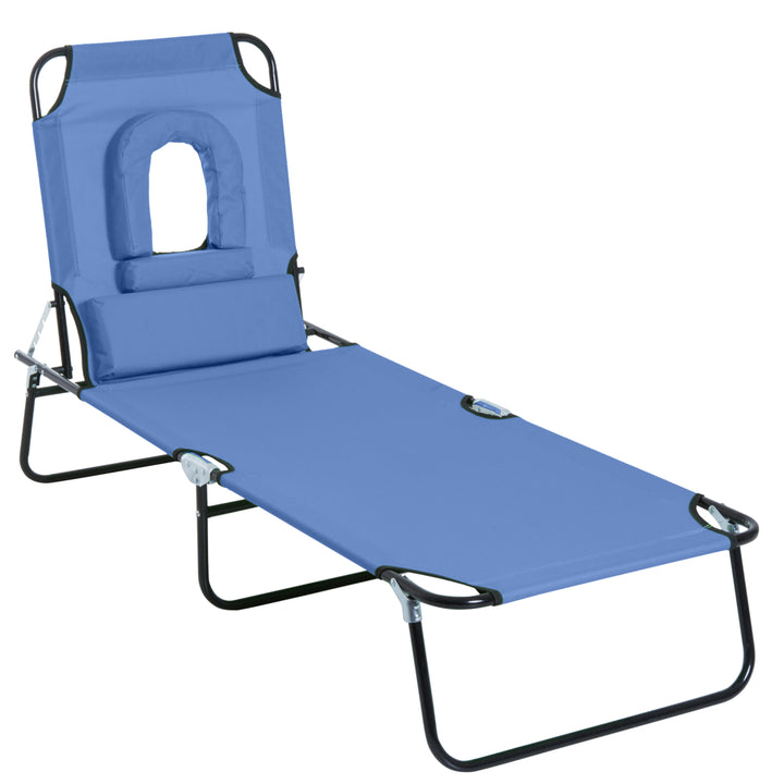 Reading Hole Sun Lounger - Blue